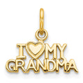 14k I HEART MY GRANDMA Charm, 12 x 15 mm
