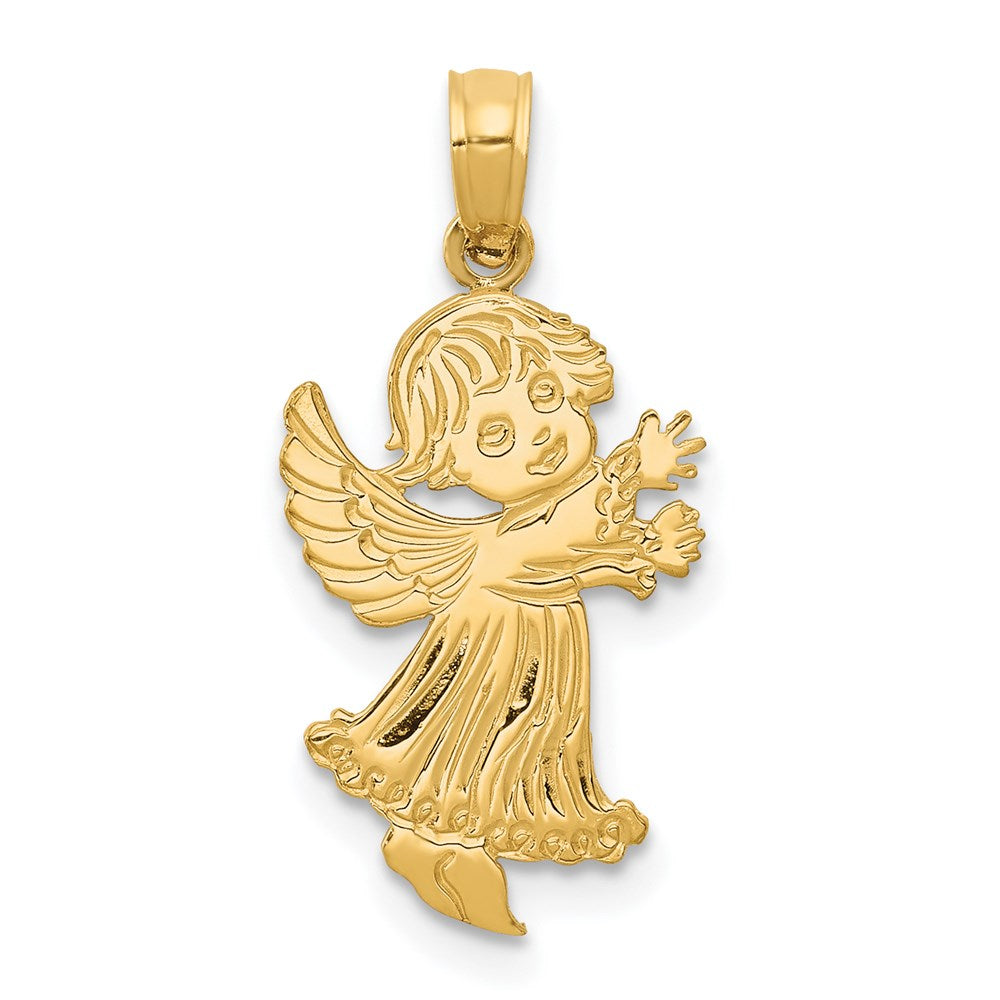 14k Angel Pendant, 24 x 12 mm