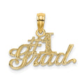 14k #1 GRAD Charm, 13.7 x 19.1 mm