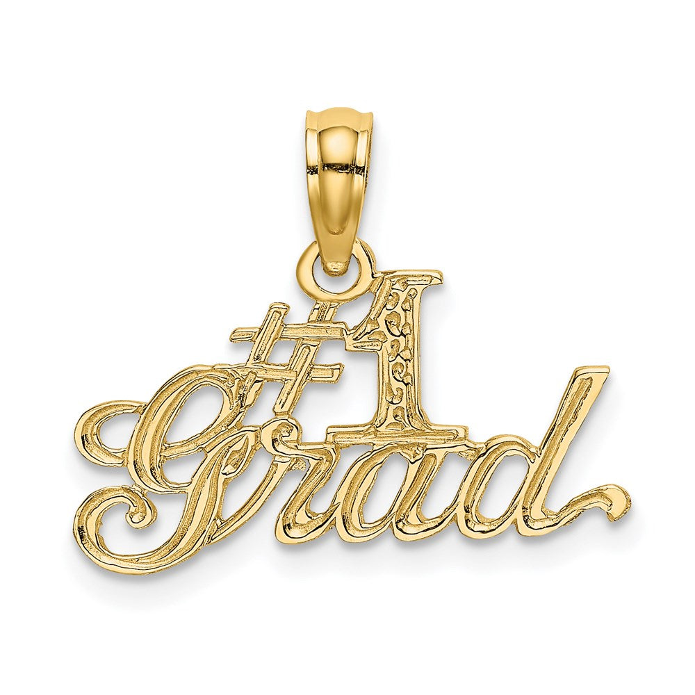 14k #1 GRAD Charm, 13.7 x 19.1 mm