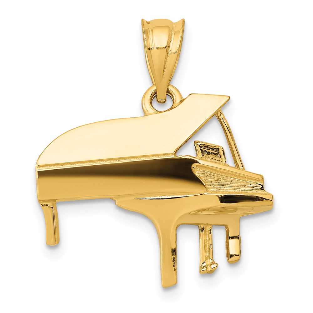 14k Baby Grand Piano Charm, 20 x 18 mm