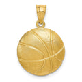 14k Basketball Charm, 25 x 17 mm