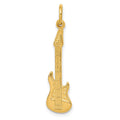 14k Electric Guitar Charm, 30 x 8 mm