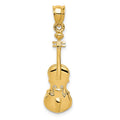 14k 2-D Violin Charm, 32 x 8 mm