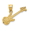 14k 3-D Electric Guitar Charm, 20 x 25 mm