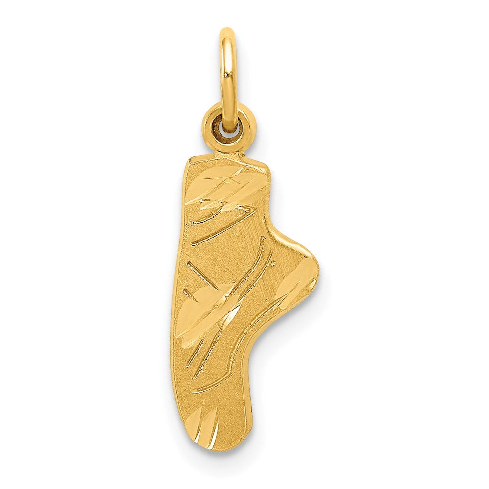 14k Ballet Slipper Charm, 22 x 7 mm