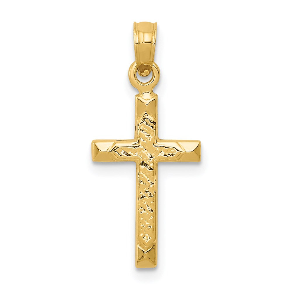14K Cross Pendant, 24 x 11 mm