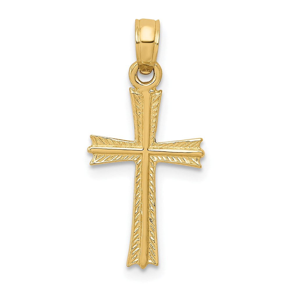 14K Cross Pendant, 23 x 10 mm