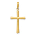 14k Cross Pendant, 30 x 16 mm