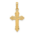 14K Cross Pendant, 28 x 15 mm