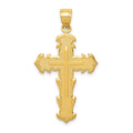 14k Reversible Passion Cross TRUST THE LORD Pendant, 36 x 20 mm