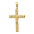 14K Crucifix Pendant, 38 x 20 mm