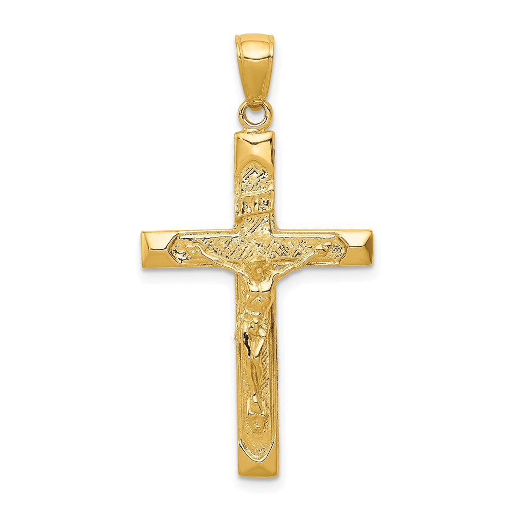 14K Crucifix Pendant, 38 x 20 mm