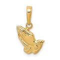 14K Praying Hands Pendant, 17 x 13 mm