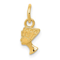 14k Nefertiti Charm, 15 x 6 mm