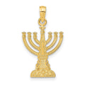 14K Menorah Pendant, 26 x 15 mm