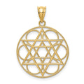 14k Star of David Circles Pendant, 31 x 22 mm