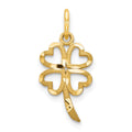14k 4 Leaf Clover Charm, 20 x 10 mm