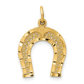 14k Horseshoe Charm, 20 x 15 mm