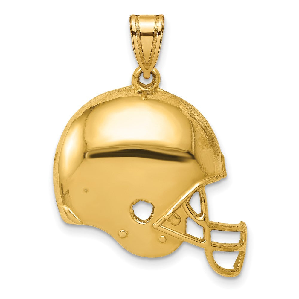 14k Polished Football Helmet Pendant, 24 x 22 mm