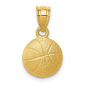 14k Basketball Charm, 19 x 10 mm