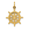 14k Ships Wheel Charm, 24 x 16 mm
