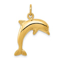 14k Dolphin Charm, 23 x 15 mm