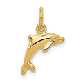 14k Dolphin Charm, 15 x 13 mm
