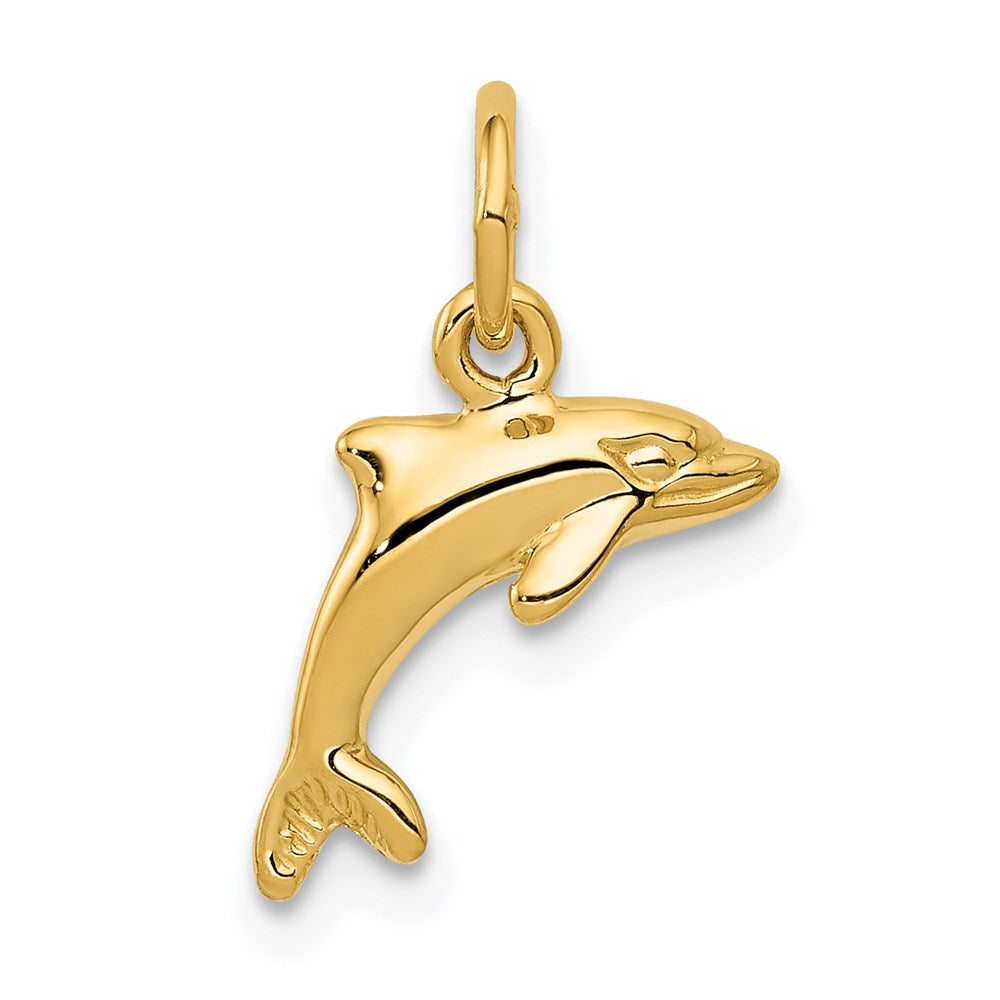 14k Dolphin Charm, 15 x 13 mm
