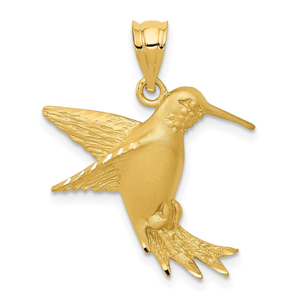 14k Hummingbird Charm, 24 x 21 mm