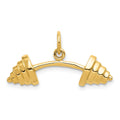 14k Curved Barbell Charm, 11 x 26 mm