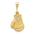 14k Cut-out Boxing Glove Charm, 23 x 13 mm