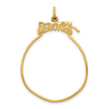 14k MEMORIES Charm Holder Pendant, 35 x 22 mm