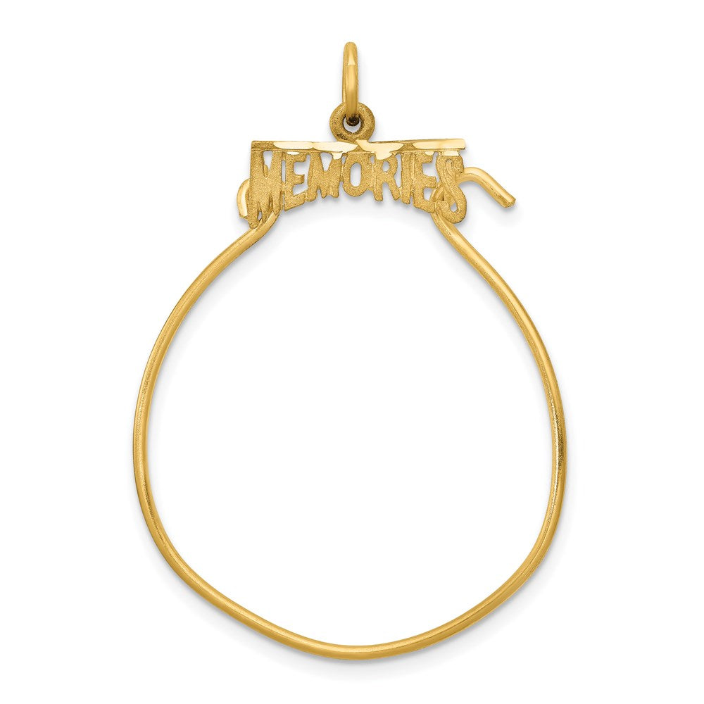 14k MEMORIES Charm Holder Pendant, 35 x 22 mm