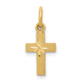 14k Tiny Cross Charm, 19 x 8 mm