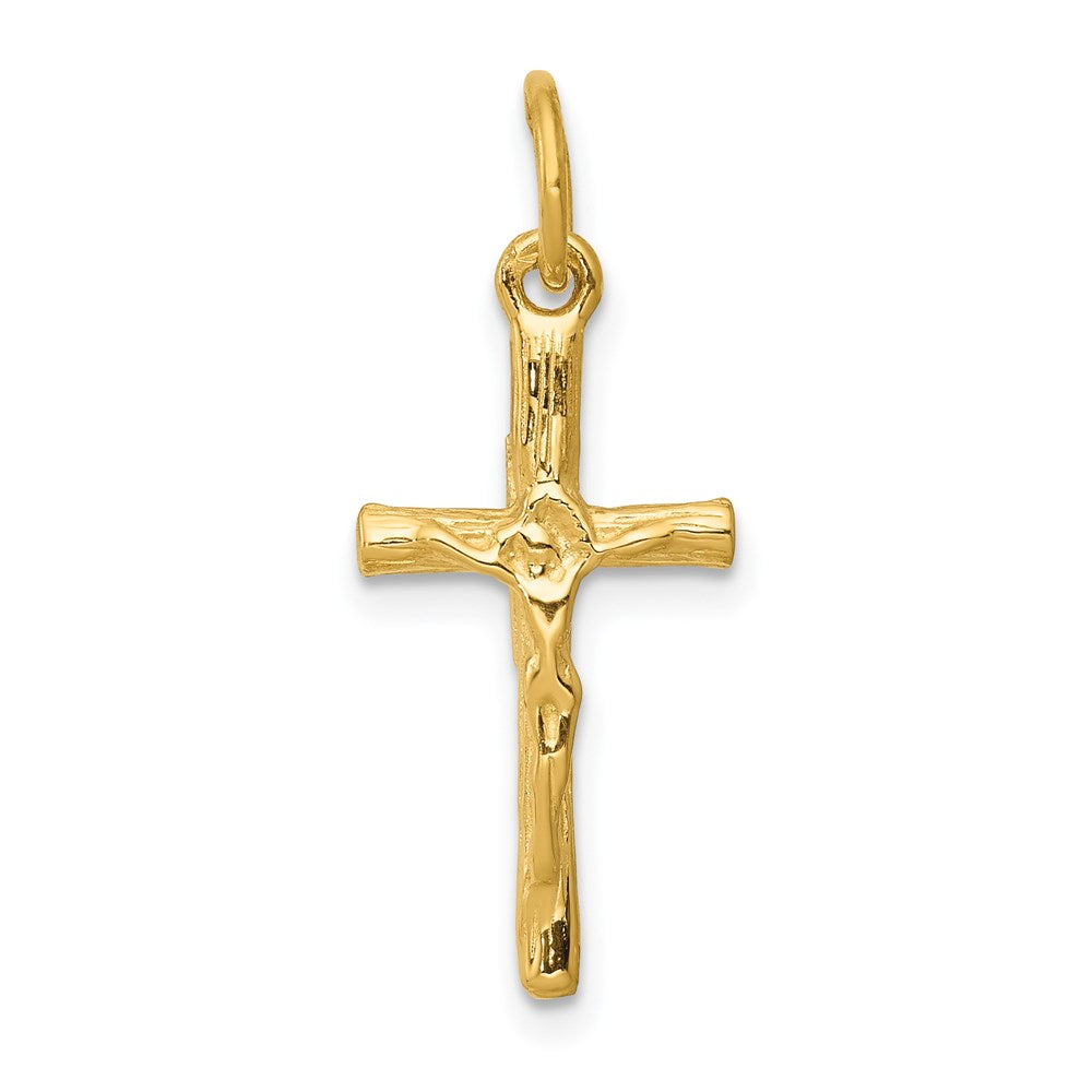 14k Crucifix Charm, 25 x 11 mm