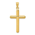 14k Polished Cross Pendant, 39 x 20 mm