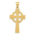 14k Celtic Cross Pendant, 45 x 24 mm