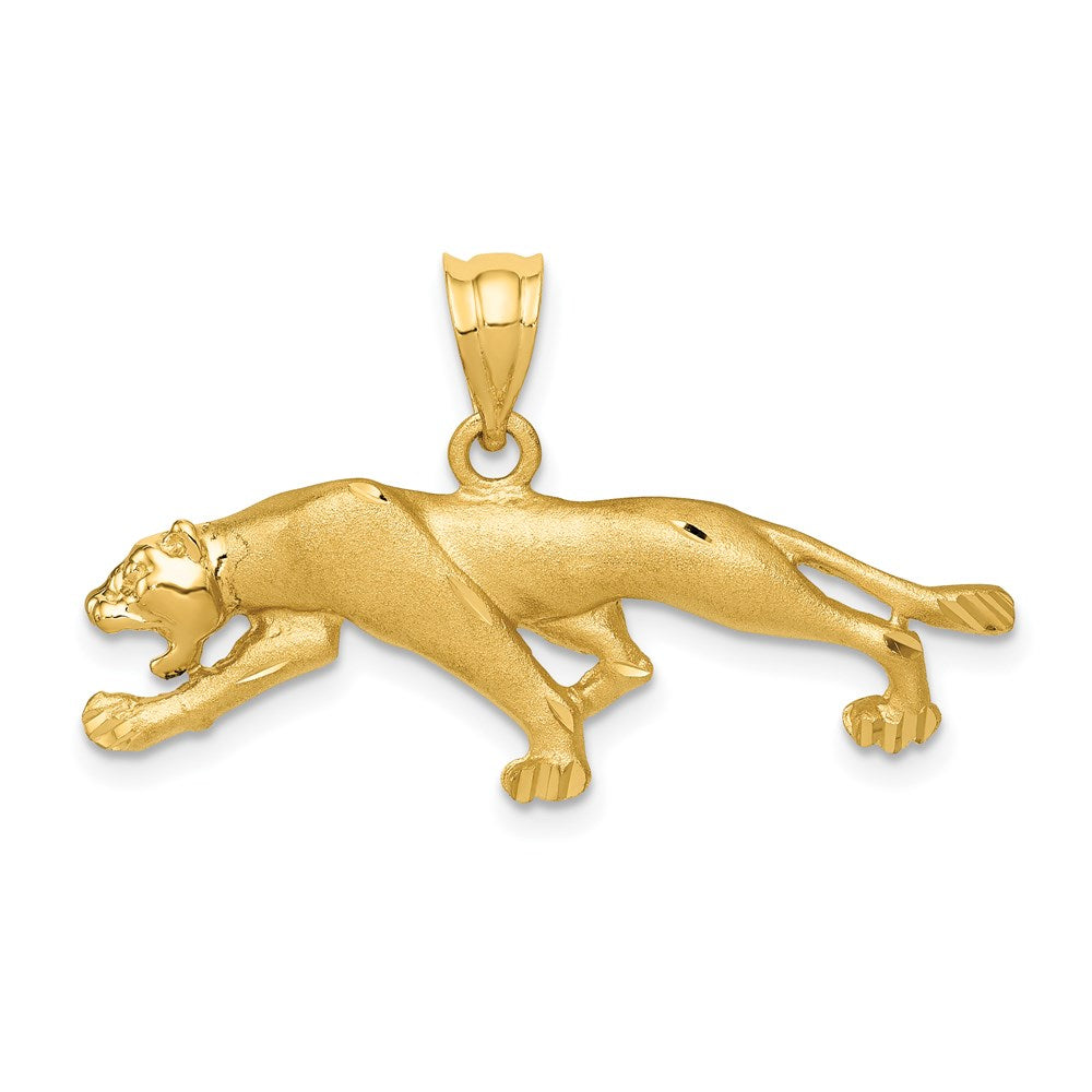 14k Panther Pendant, 19 x 33 mm