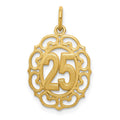 14k 25 in Oval Pendant, 25 x 14 mm