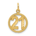 14k 21 in Circle Pendant, 19 x 13 mm