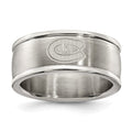 MONTREAL CANADIENS STAINLESS STEEL LOGO BAND RING SIZE 8, 0.7 x 0.3 mm
