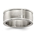 WASHINGTON CAPITALS STAINLESS STEEL LOGO BAND RING SIZE 8, 0.7 x 0.3 mm
