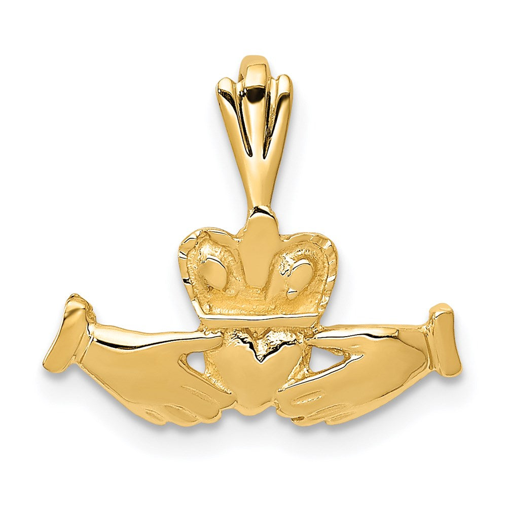 14k Claddagh Charm, 17 x 18 mm