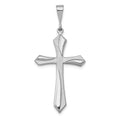14k White Gold Passion Cross Pendant, 43 x 20 mm