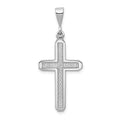14k White Gold Celtic Knot Cross Charm, 37.5 x 16 mm