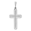 14k White Gold Celtic Knot Cross Pendant, 45 x 20.75 mm