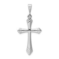 14k White Gold Passion Cross Pendant, 44 x 21 mm