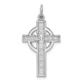 14k White Gold Celtic Cross Charm, 29 x 16 mm