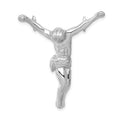 14k White Gold Jesus Chain Slide, 40 x 32 mm